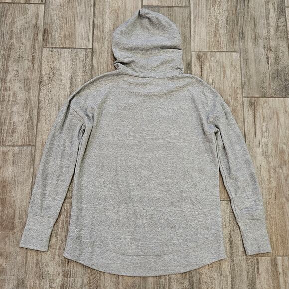 Zyia Active Hoodie Womens S Textured Pull Over Hooded Sweatshirt Grey Athletic - Picture 8 of 10